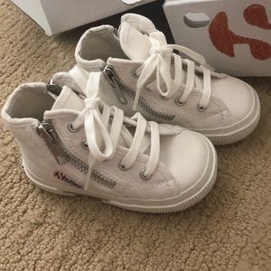 Superga white shoes